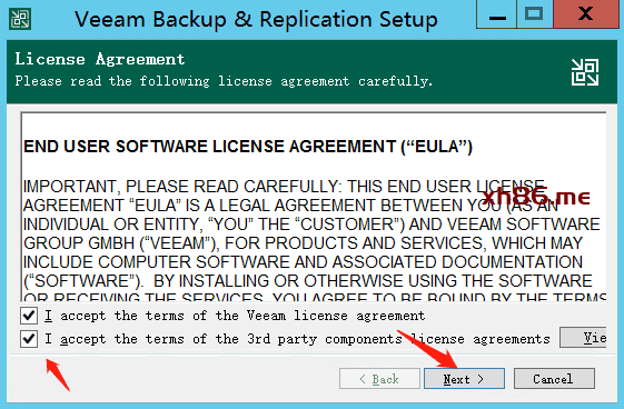 A screenshot of a software agreement

Description automatically generated